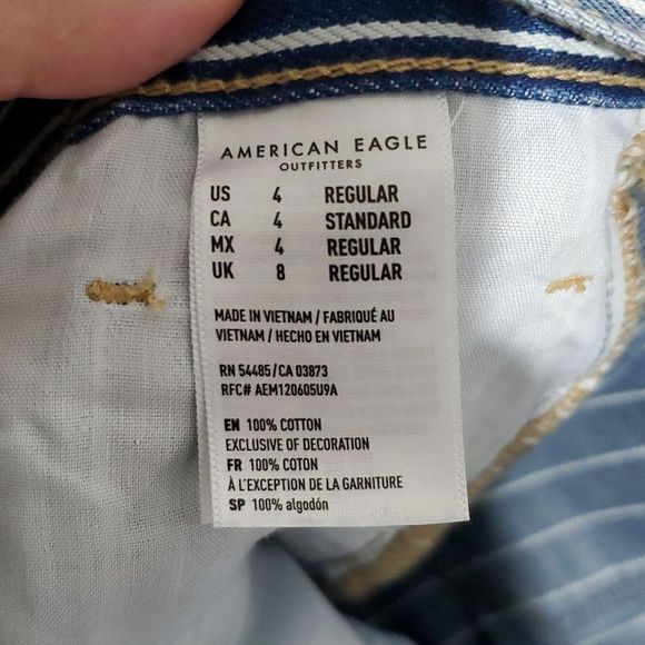AMERICAN Eagle 29x29 striped high rise size 4 mom jeans - Picture 7 of 7